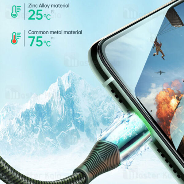 کابل آیفونی Mcdodo CA-8060 Shark Series Auto Power Off Lightning Data Cable 3A 1.2M